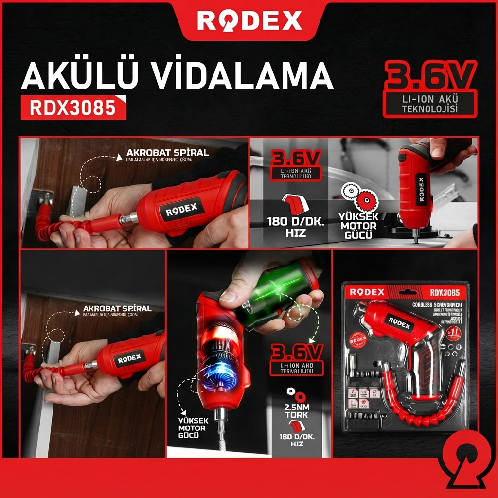 Rodex - Akülü Vidalama